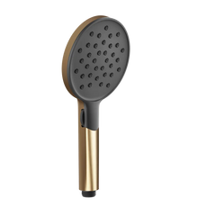 Gessi Anello shower head 2-function anti-limescale with wheel selector and black insert 47350