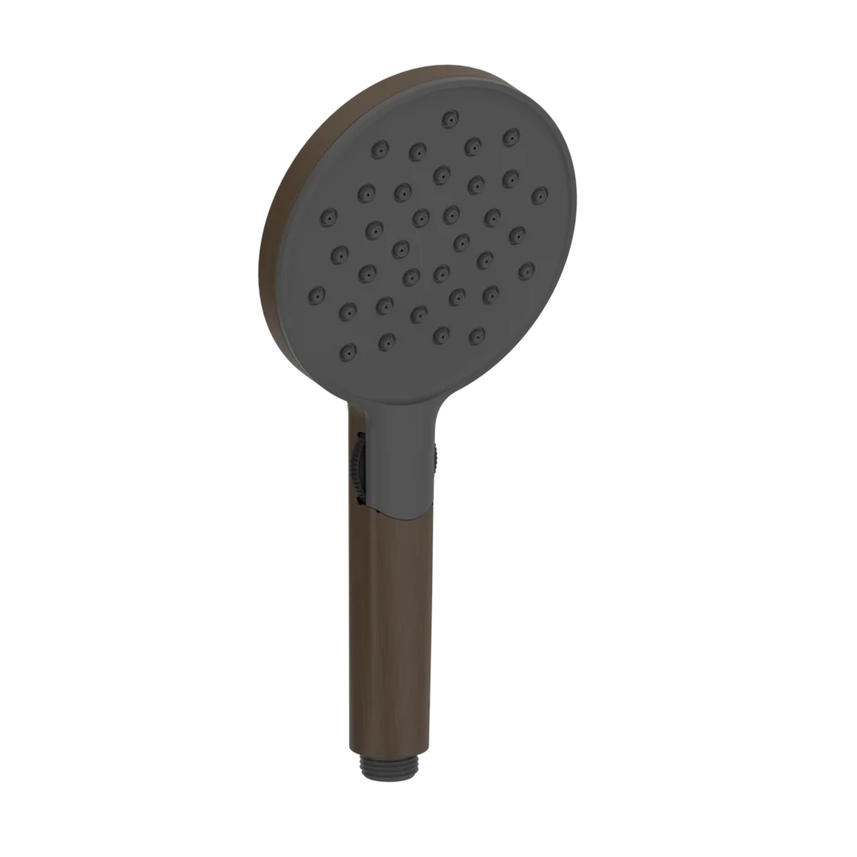 Gessi Anello shower head 2-function anti-limescale with wheel selector and black insert 47350