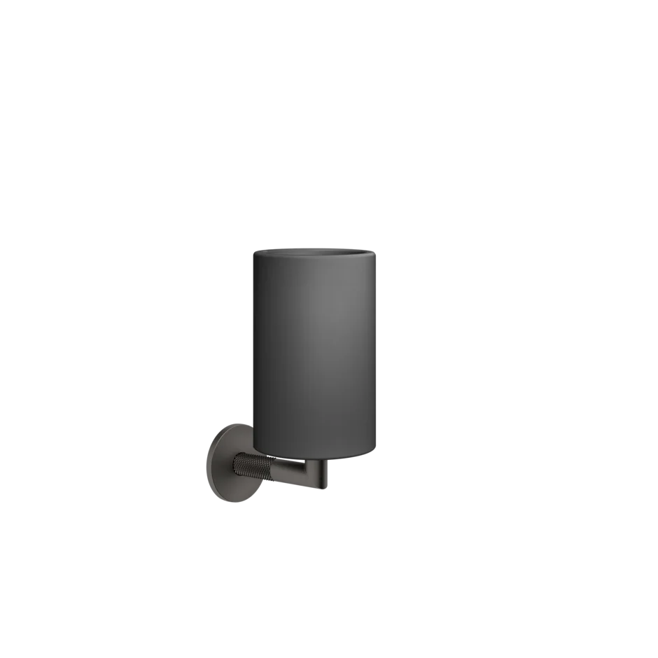 Gessi Anello porte-brosse à dents noire en pierre frittée 63708