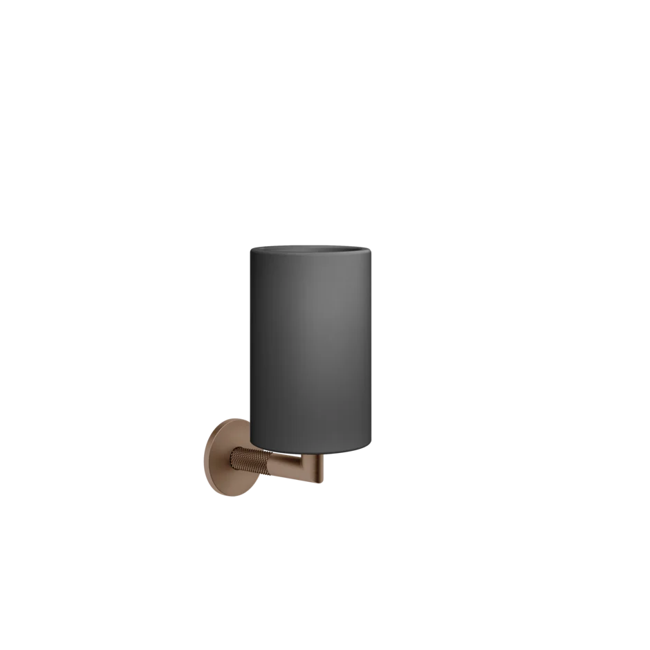 Gessi Anello porte-brosse à dents noire en pierre frittée 63708