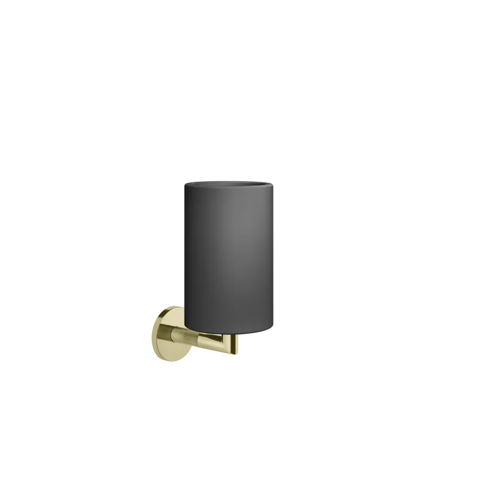 Gessi Anello porte-brosse à dents noire en pierre frittée 63708