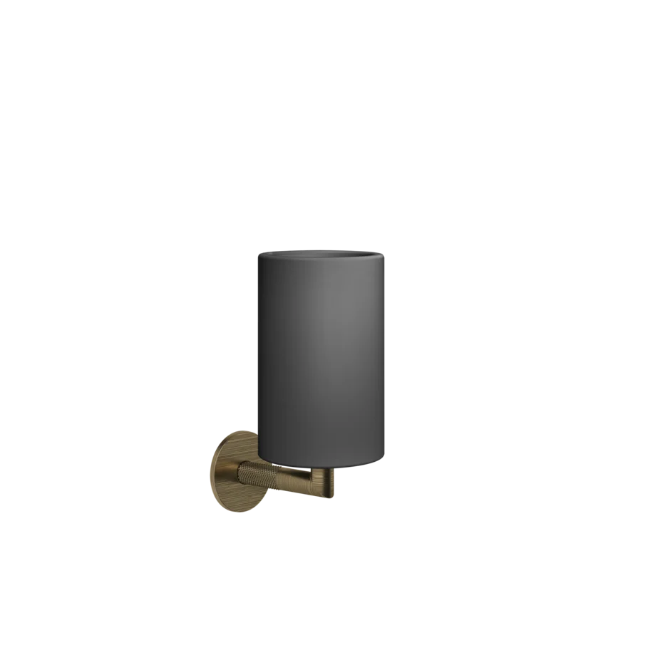 Gessi Anello porte-brosse à dents noire en pierre frittée 63708