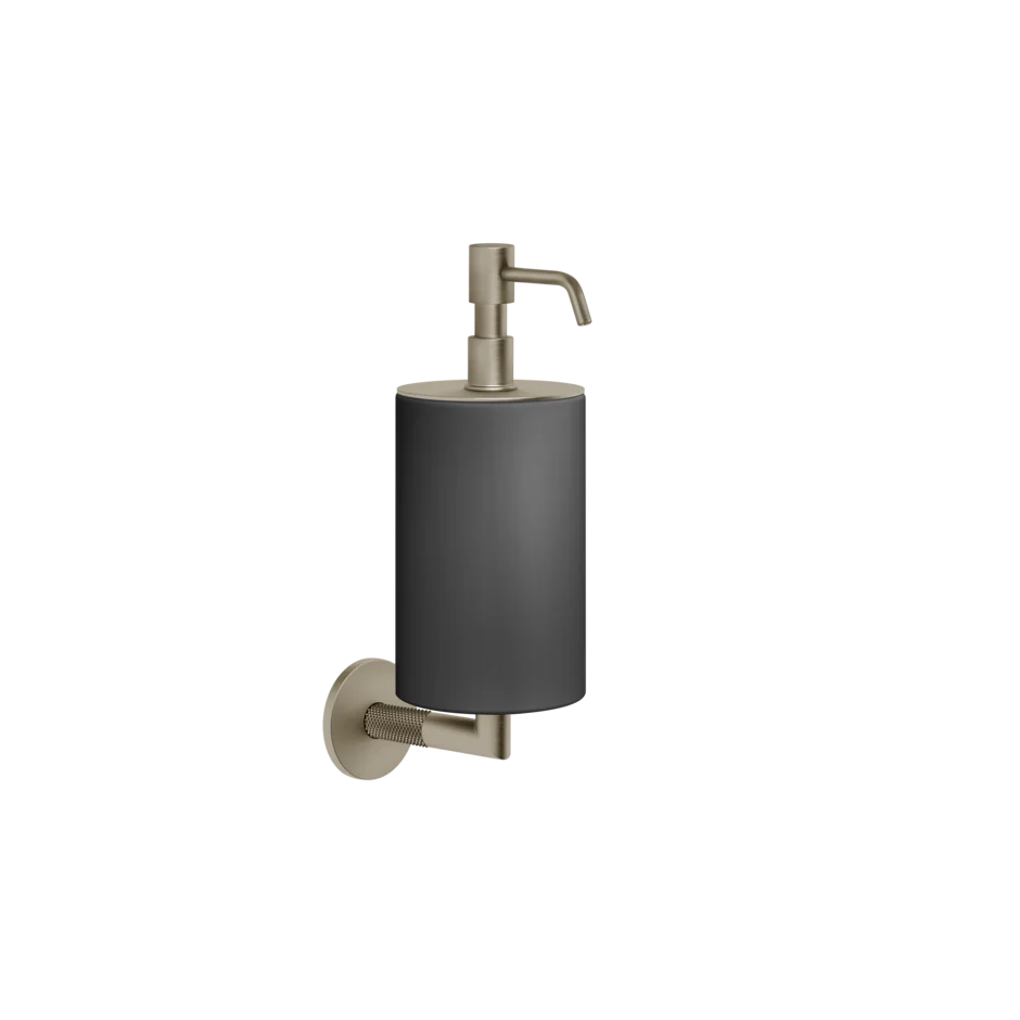 Gessi Anello soap dispenser in black sintered stone 63714