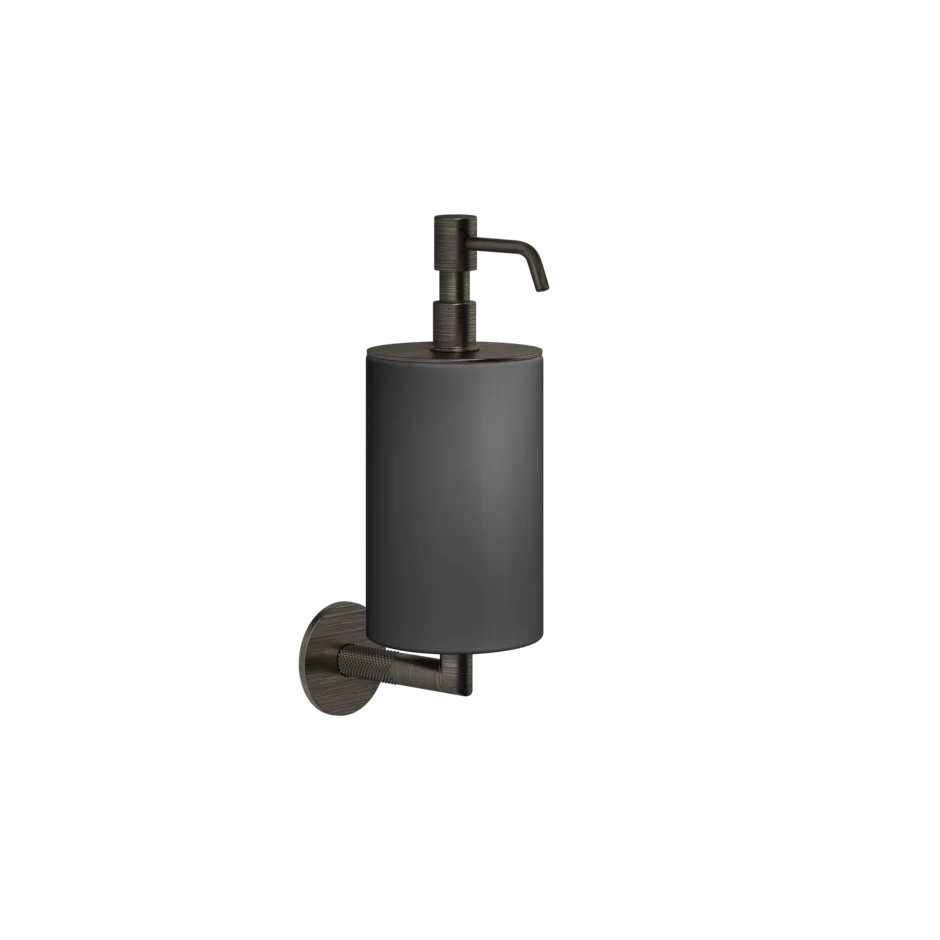 Gessi Anello soap dispenser in black sintered stone 63714