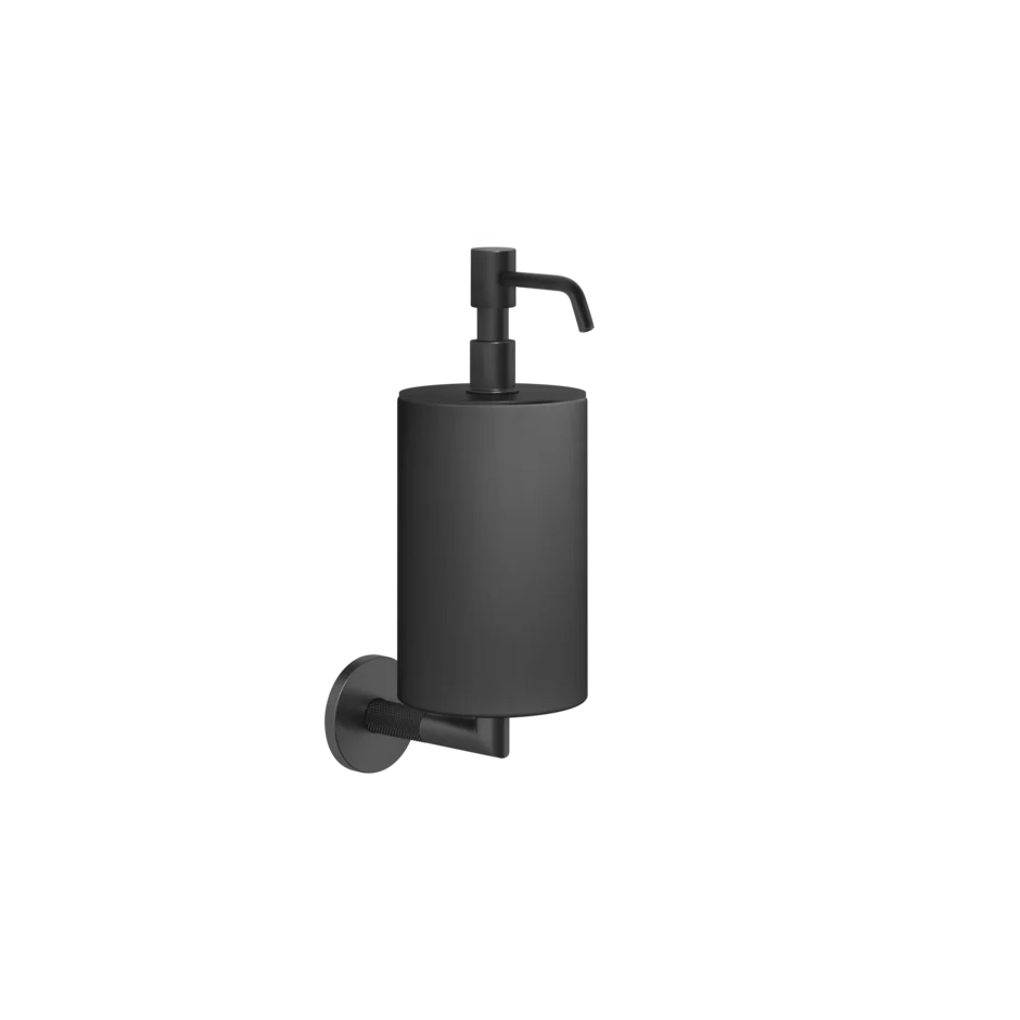 Gessi Anello soap dispenser in black sintered stone 63714