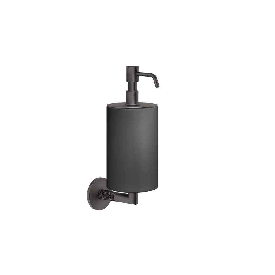 Gessi Anello soap dispenser in black sintered stone 63714