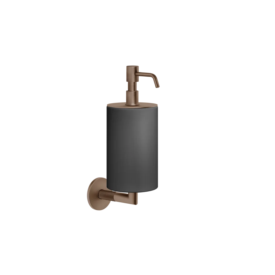 Gessi Anello soap dispenser in black sintered stone 63714