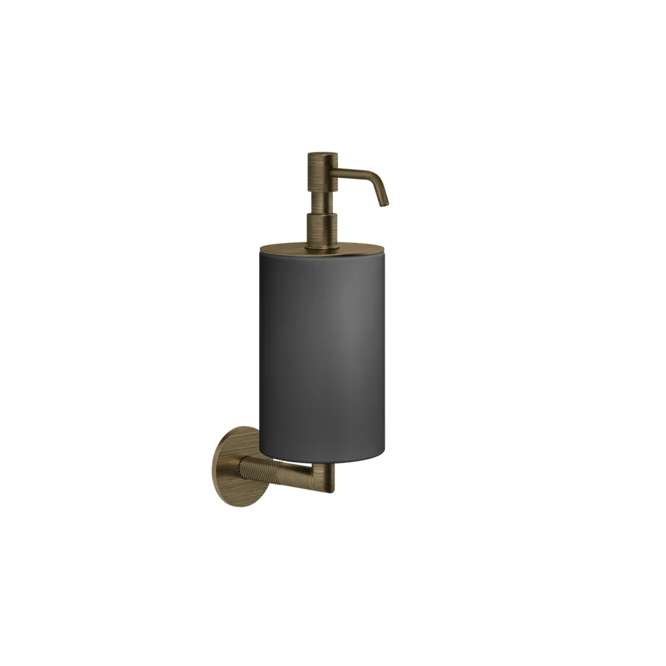 Gessi Anello soap dispenser in black sintered stone 63714