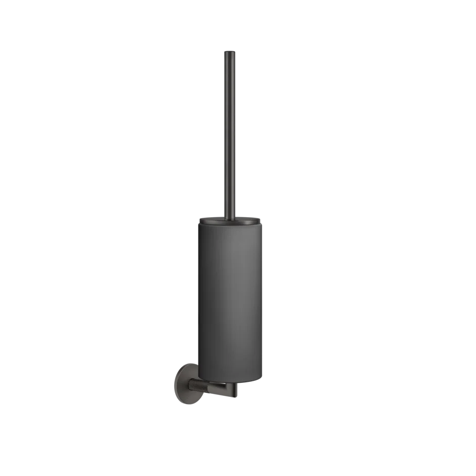 Gessi Anello porte-brosse de toilette en pierre frittée noire 63720