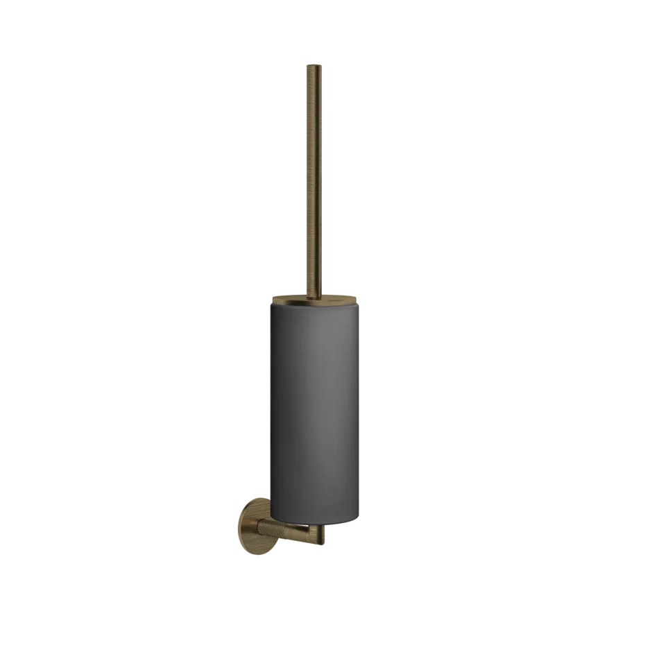 Gessi Anello porte-brosse de toilette en pierre frittée noire 63720