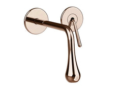 Gessi Goccia rubinetto lavabo a parete bocca corta 33084 + 09283 copper