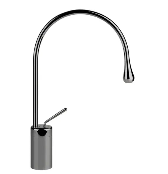 Gessi Goccia rubinetto lavabo canna media girevole 33605 black metal