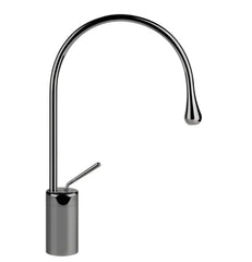 Gessi Goccia rubinetto lavabo canna media girevole 33605 black metal