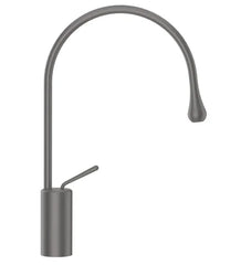 Gessi Goccia rubinetto lavabo canna media girevole 33605 black metal brushed