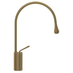 Gessi Goccia rubinetto lavabo canna media girevole 33605 antique brass