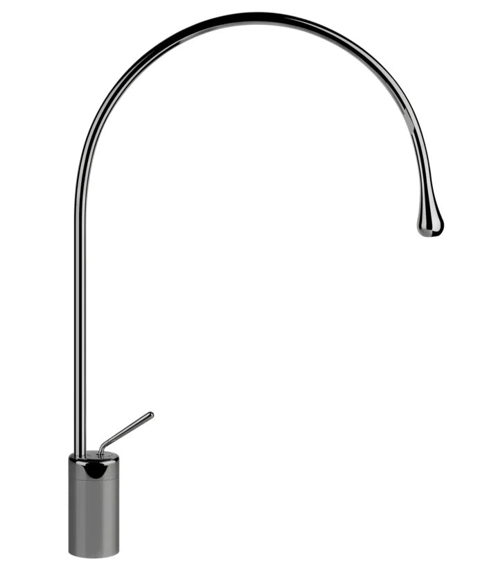 Gessi Goccia rubinetto lavabo medio canna lunga girevole 33606 black metal