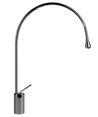 Gessi Goccia rubinetto lavabo medio canna lunga girevole 33606 black metal