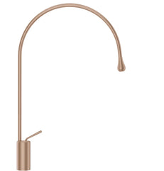 Gessi Goccia rubinetto lavabo medio canna lunga girevole 33606 copper brushed