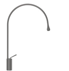 Gessi Goccia rubinetto lavabo medio canna lunga girevole 33606 black metal brushed