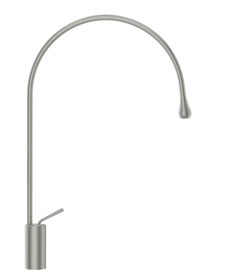 Gessi Goccia rubinetto lavabo medio canna lunga girevole 33606 cromo brushed