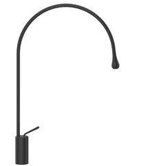 Gessi Goccia rubinetto lavabo medio canna lunga girevole 33606 matt black