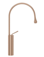 Gessi Goccia rubinetto lavabo alto canna media girevole 33609 copper brushed
