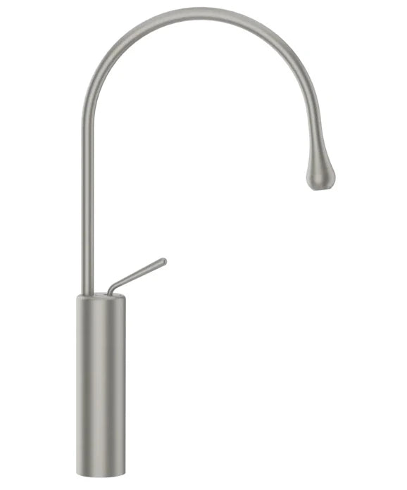 Gessi Goccia rubinetto lavabo alto canna media girevole 33609 chrome brushed