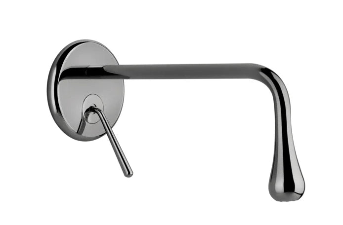 Gessi Goccia wall sink faucet with long spout 33686 + 33687