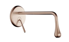 Gessi Goccia wall sink faucet with long spout 33686 + 33687