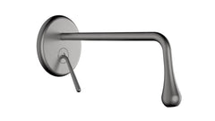 Gessi Goccia wall sink faucet with long spout 33686 + 33687