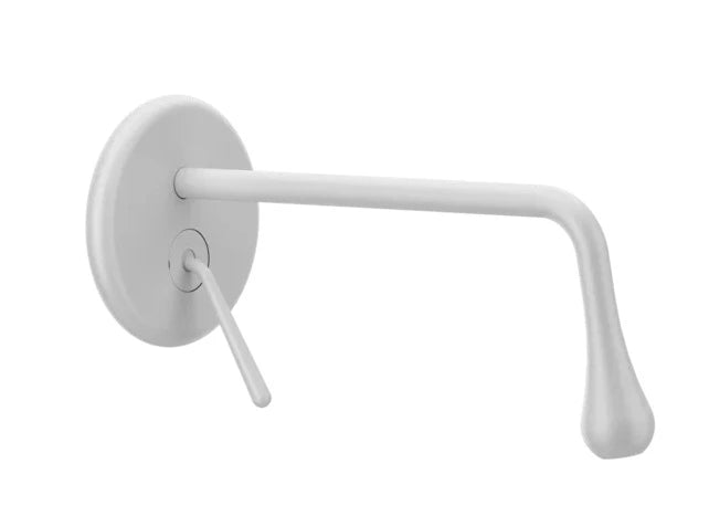 Gessi Goccia wall sink faucet with long spout 33686 + 33687