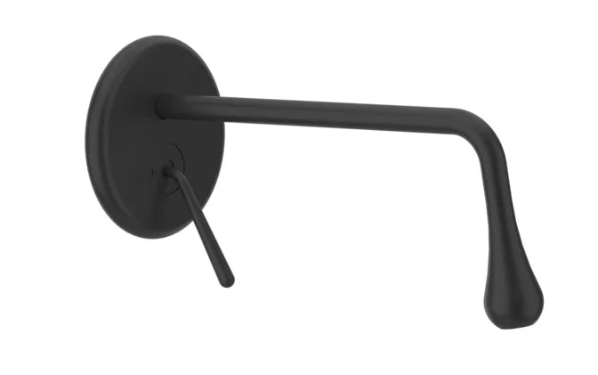 Gessi Goccia wall sink faucet with long spout 33686 + 33687