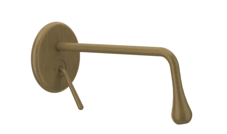 Gessi Goccia wall sink faucet with long spout 33686 + 33687