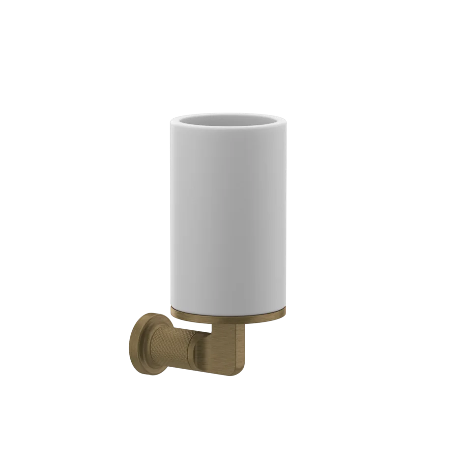 Gessi Inciso porte-brosse à dents blanc en pierre frittée 58507