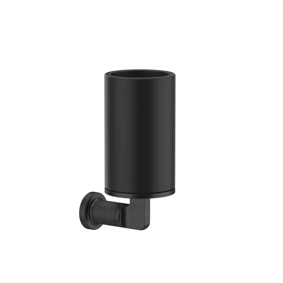 Gessi Inciso porte-brosse à dents noir en pierre frittée 58508