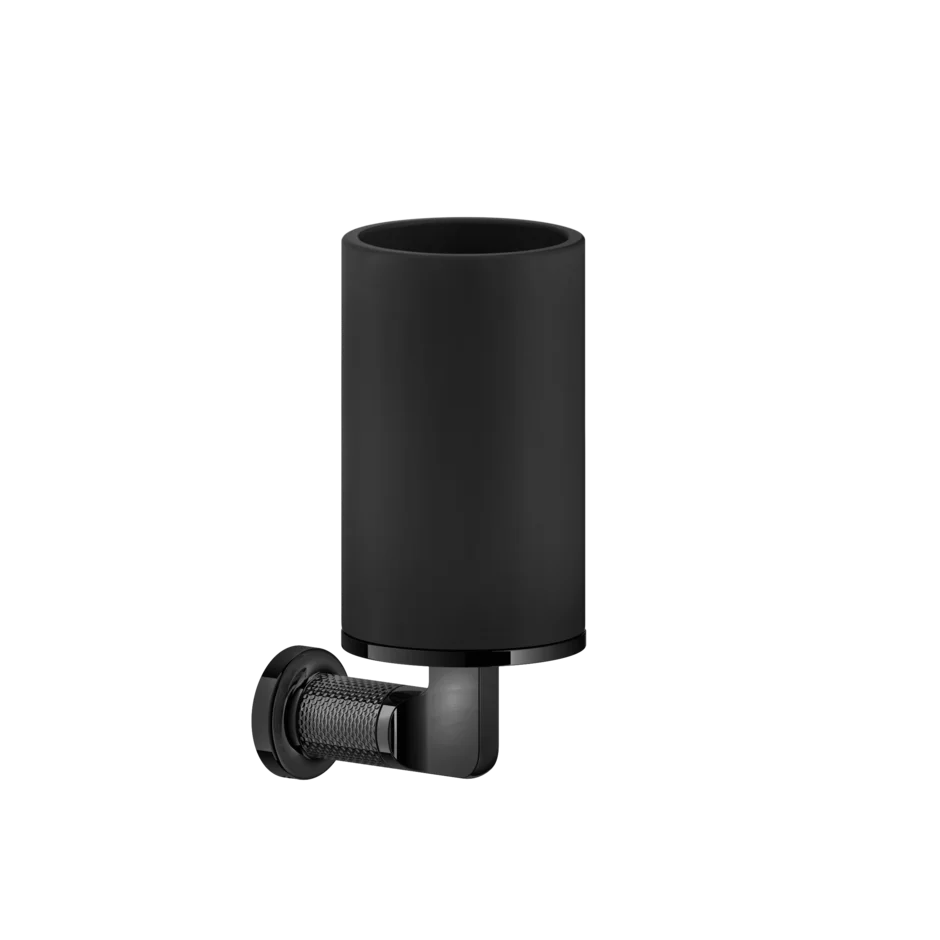 Gessi Inciso porte-brosse à dents noir en pierre frittée 58508