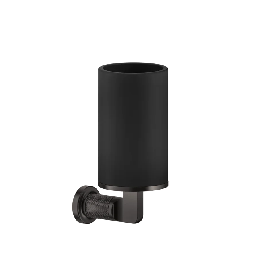 Gessi Inciso porte-brosse à dents noir en pierre frittée 58508