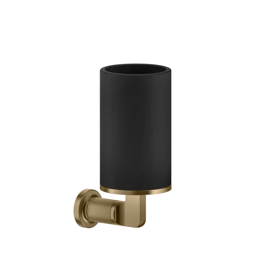 Gessi Inciso porte-brosse à dents noir en pierre frittée 58508