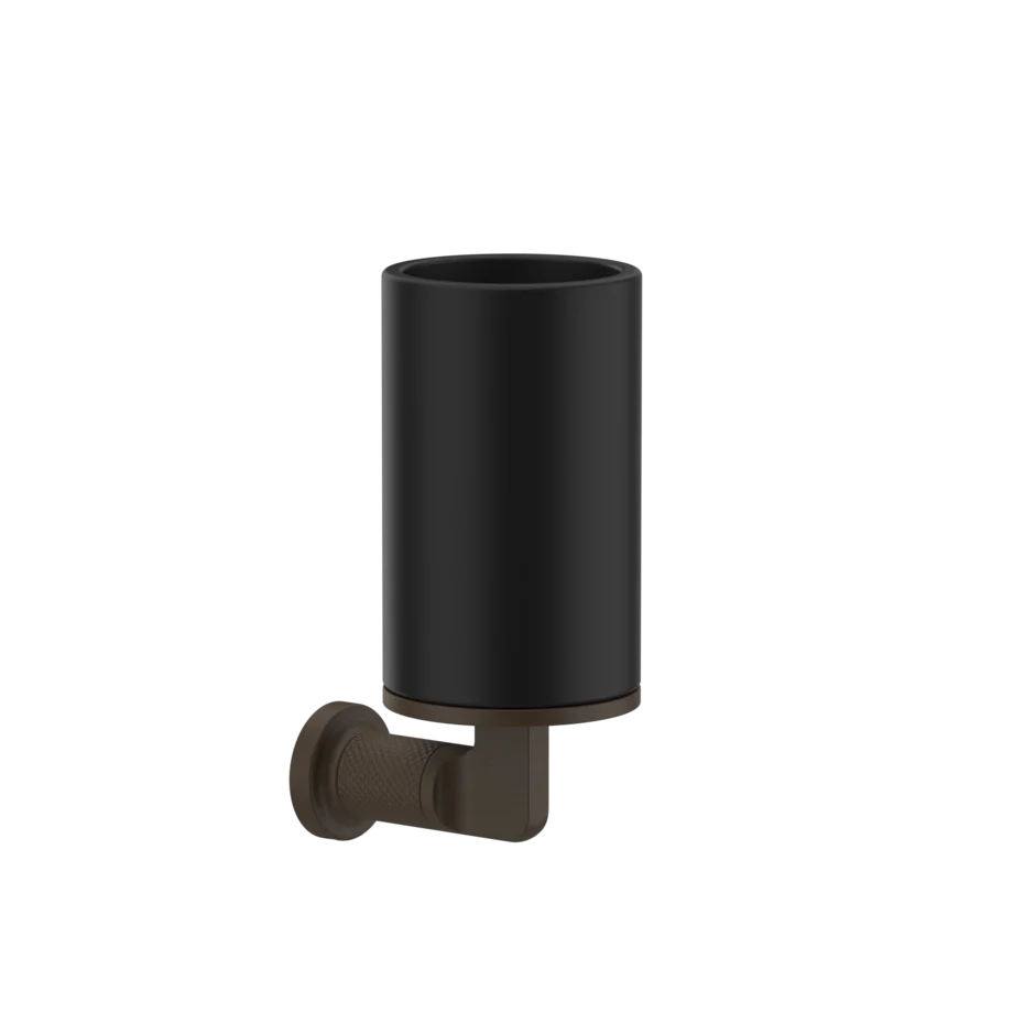 Gessi Inciso porte-brosse à dents noir en pierre frittée 58508