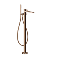 Gessi Inverso Rigato floor bathtub faucet with hand shower 73528 + 46189