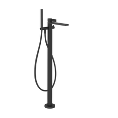 Gessi Inverso Rigato floor bathtub faucet with hand shower 73528 + 46189