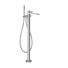Gessi Inverso Diamantato rubinetto vasca a pavimento con deviatore e doccetta 73628