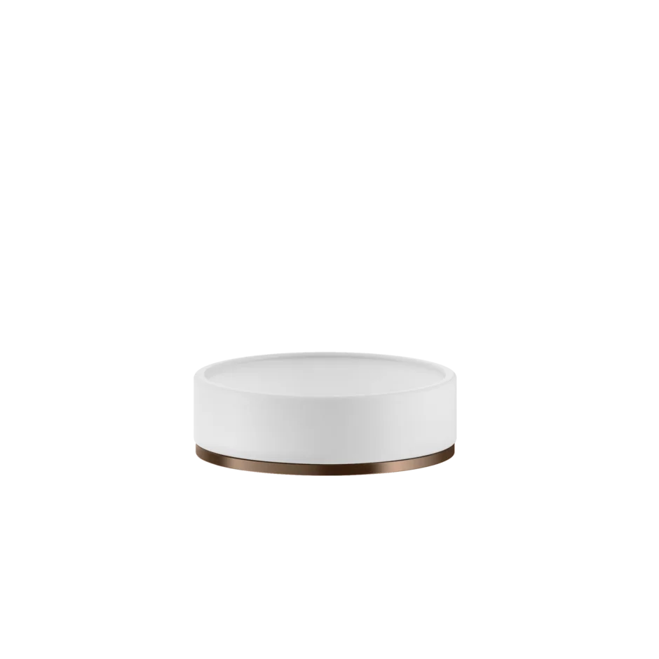 Gessi Origini soap holder in white antibacterial resin 58525