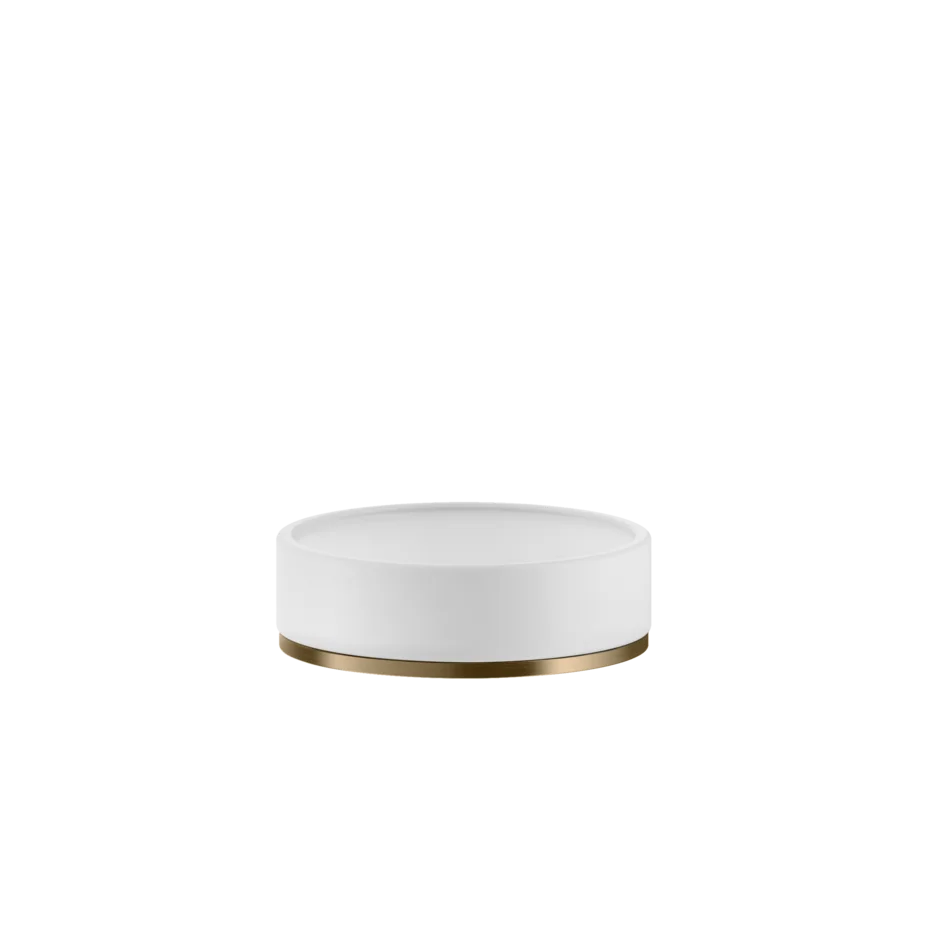 Gessi Origini soap holder in white antibacterial resin 58525