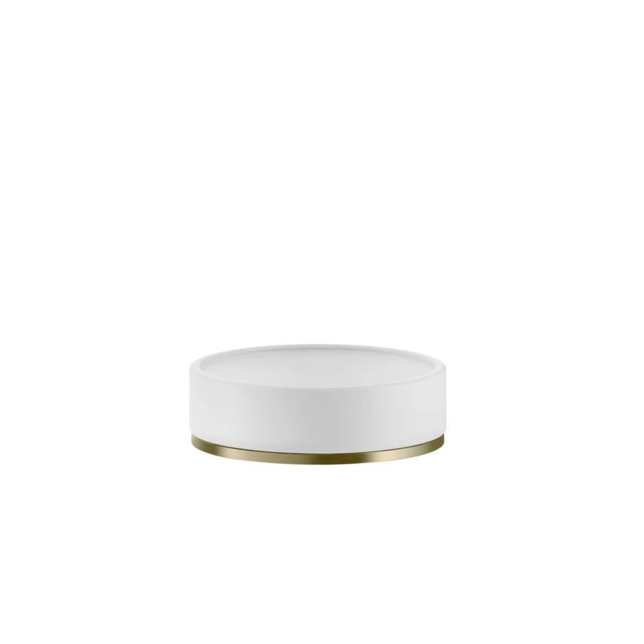 Gessi Origini soap holder in white antibacterial resin 58525