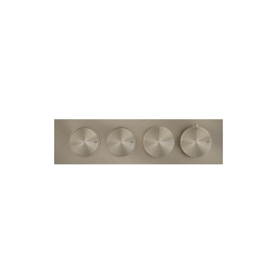 Gessi Origini mitigeur thermostatique de douche avec 2 fonctions et boutons marche-arrêt 66222 + 63011