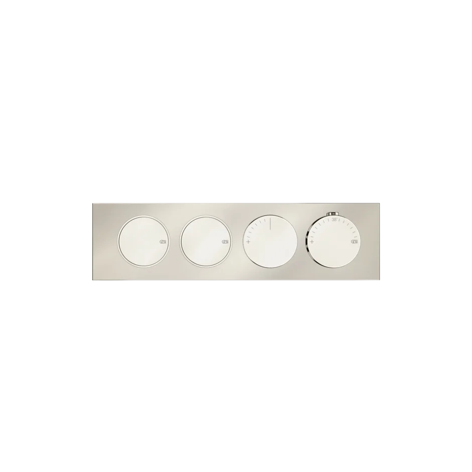Gessi Origini mitigeur thermostatique de douche avec 2 fonctions et boutons marche-arrêt 66222 + 63011