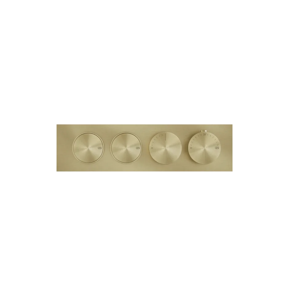 Gessi Origini mitigeur thermostatique de douche avec 2 fonctions et boutons marche-arrêt 66222 + 63011