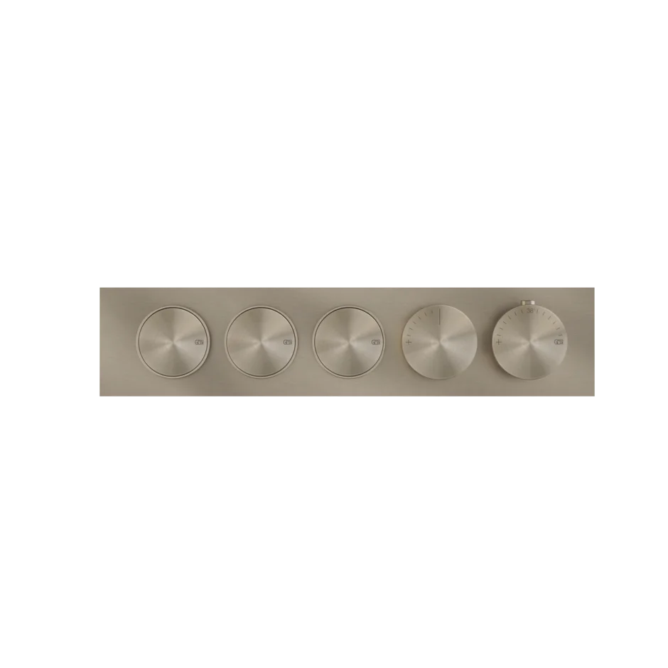 Gessi Origini mitigeur thermostatique de douche avec 3 fonctions et boutons marche-arrêt 66224 + 63013