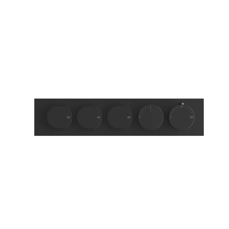 Gessi Origini mitigeur thermostatique de douche avec 3 fonctions et boutons marche-arrêt 66224 + 63013